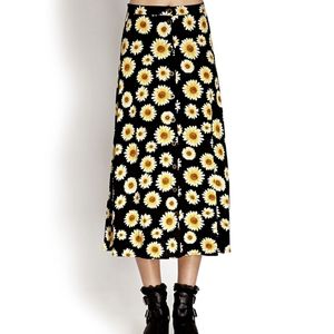 Sunflower long black a-line skirt